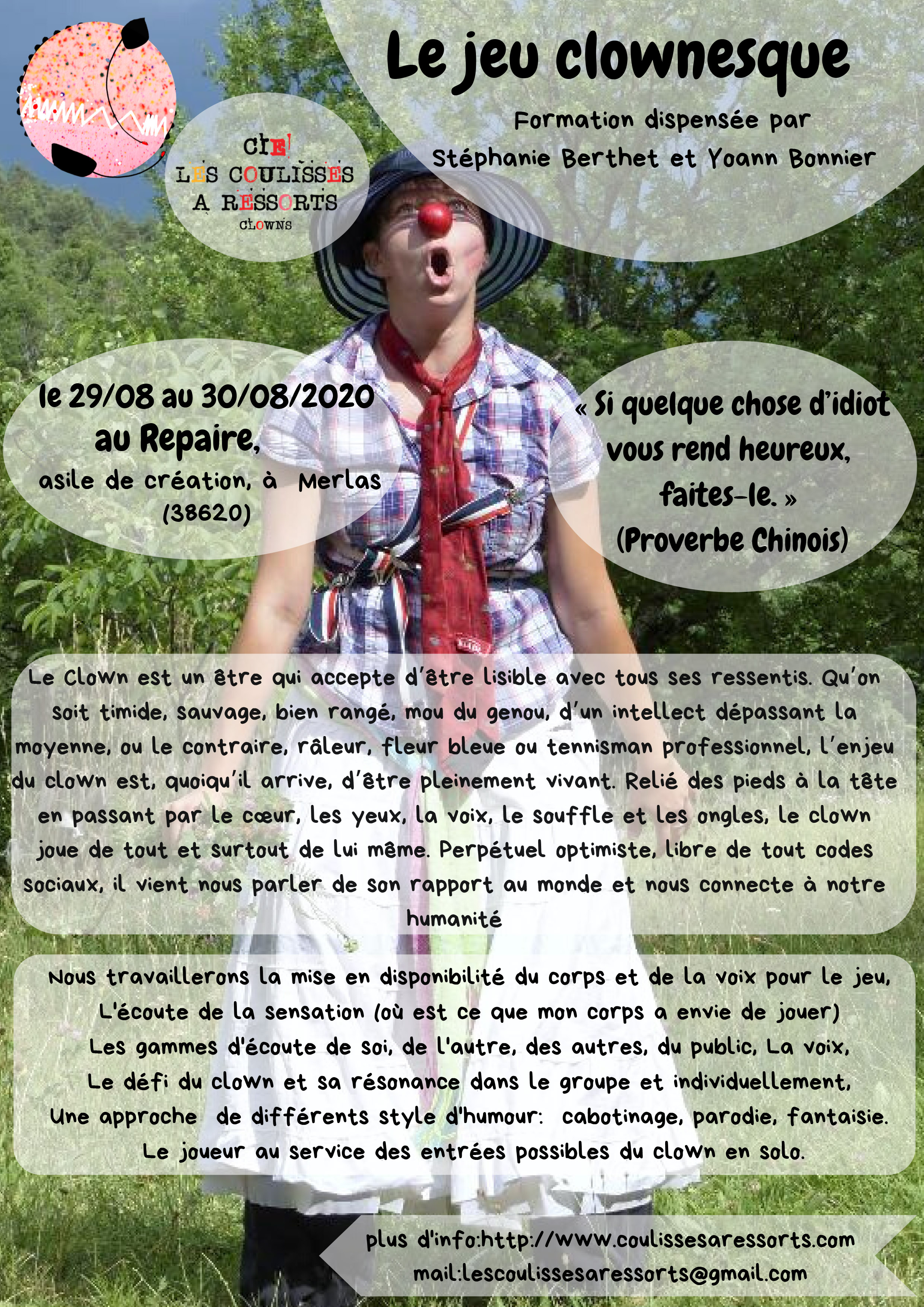 Le jeu clownesque 